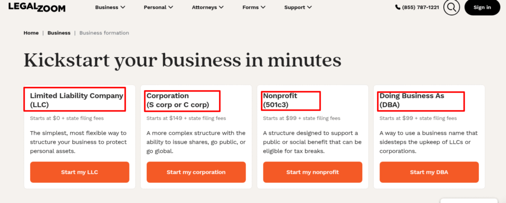 choose a business formation